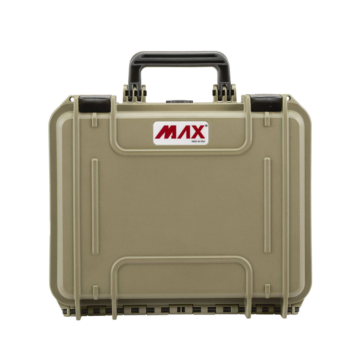 Sahara MAX300 from the front, handle up, MAX label on the moulded shell
