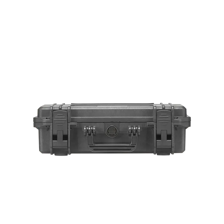 Panaro MAX380H115 waterproof case in black, open or detail view of the interior configuration