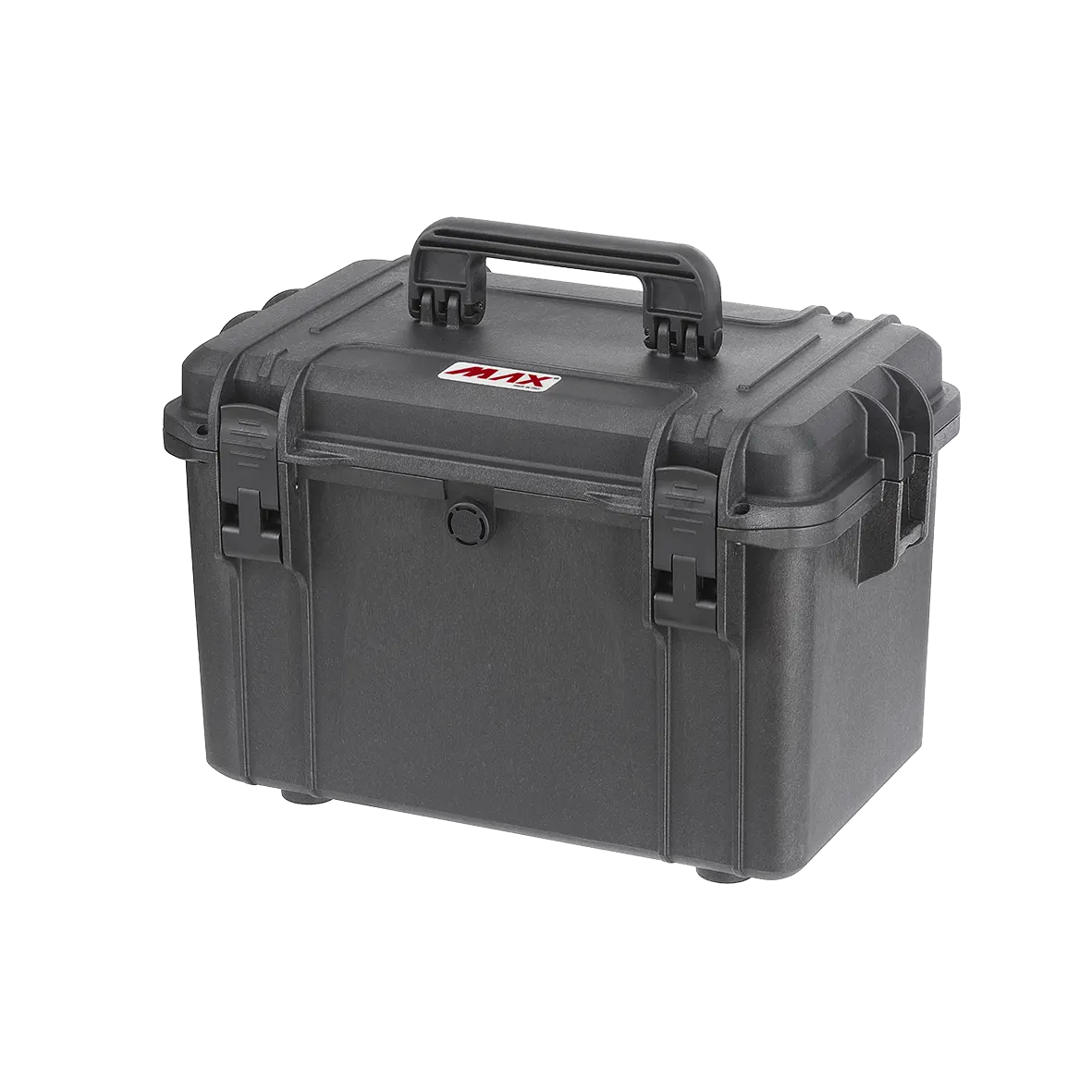 Panaro MAX400 waterproof case in black, open or detail view of the interior configuration