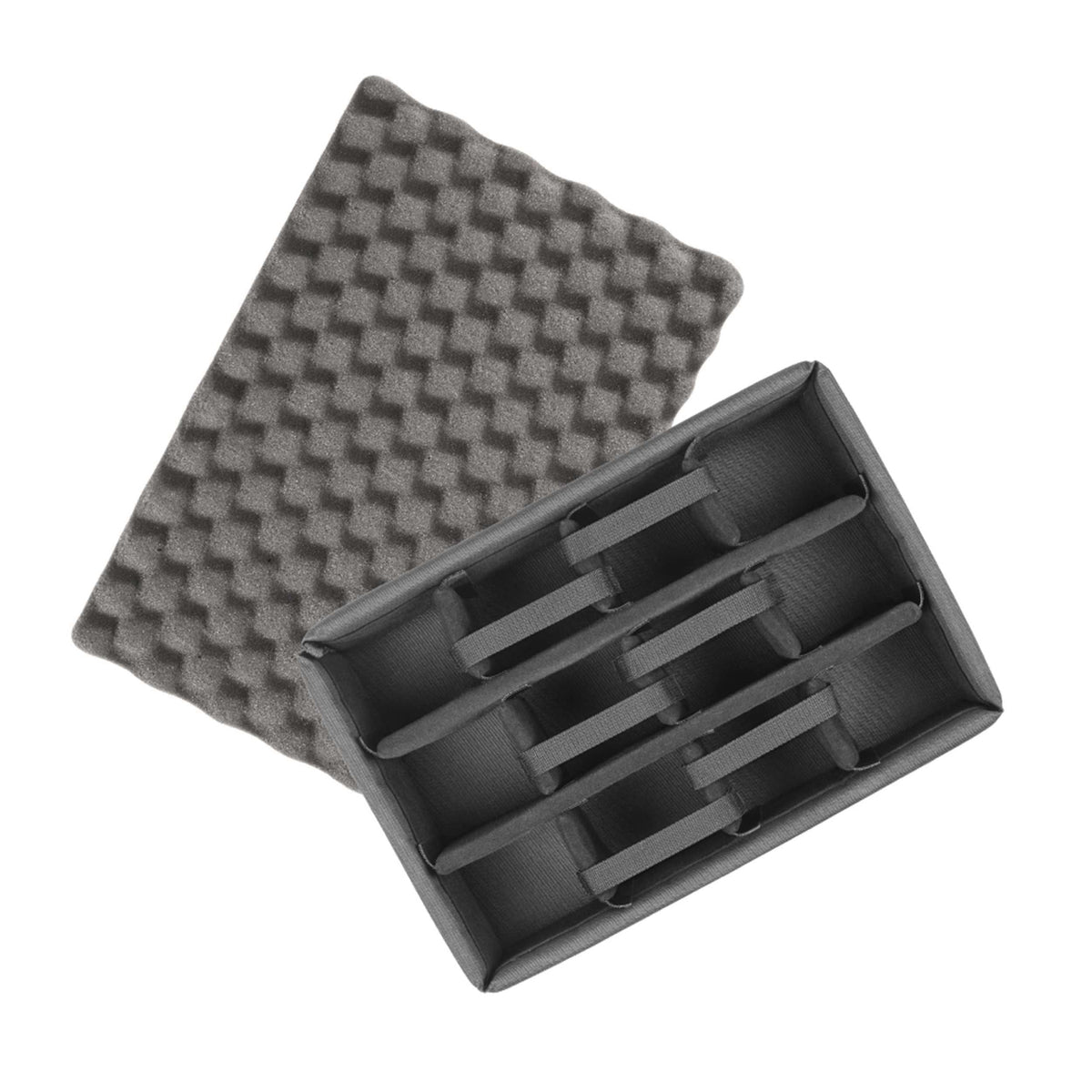 MAX430 CAM kit: the padded divider tray beside the matching convoluted egg crate lid foam