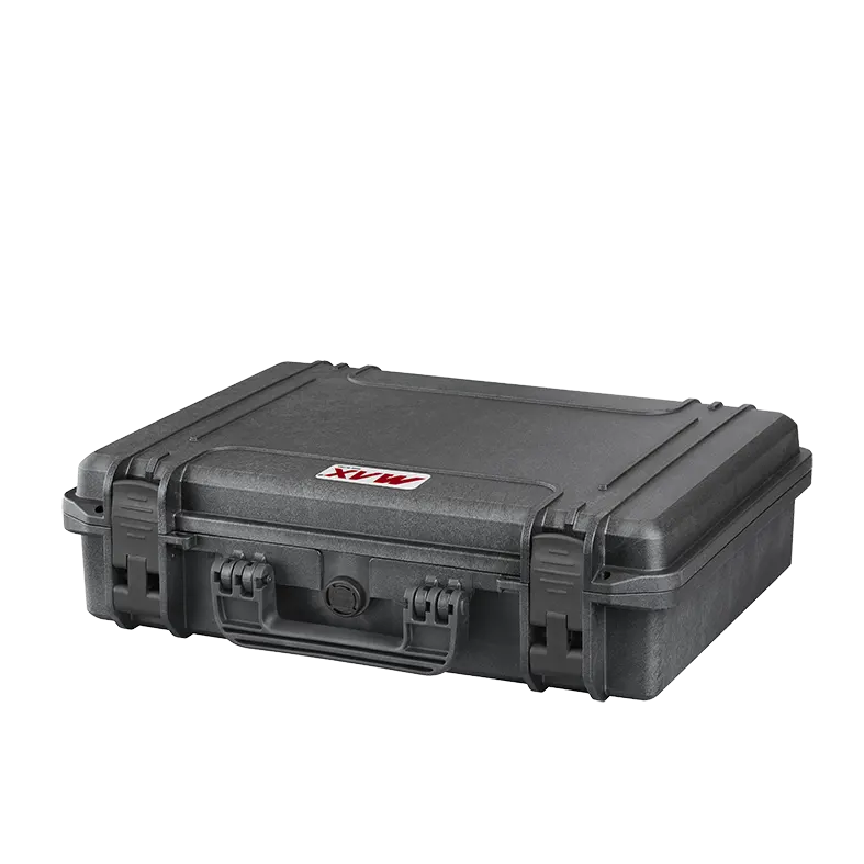 Panaro MAX465H125S waterproof case in black, open or detail view of the interior configuration