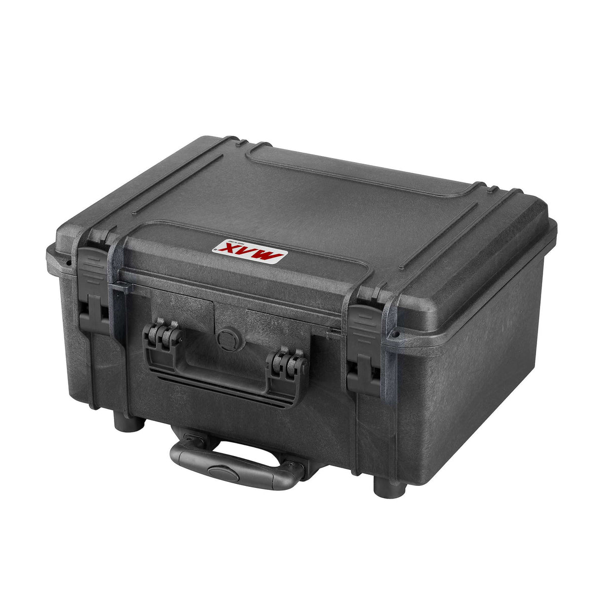 MAX465H220 trolley case lying flat, latch side forward, handle stowed