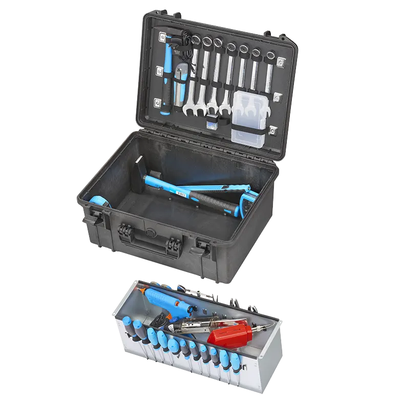 Panaro MAX465H220ZPU waterproof case in black, closed front view showing latches and moulded shell