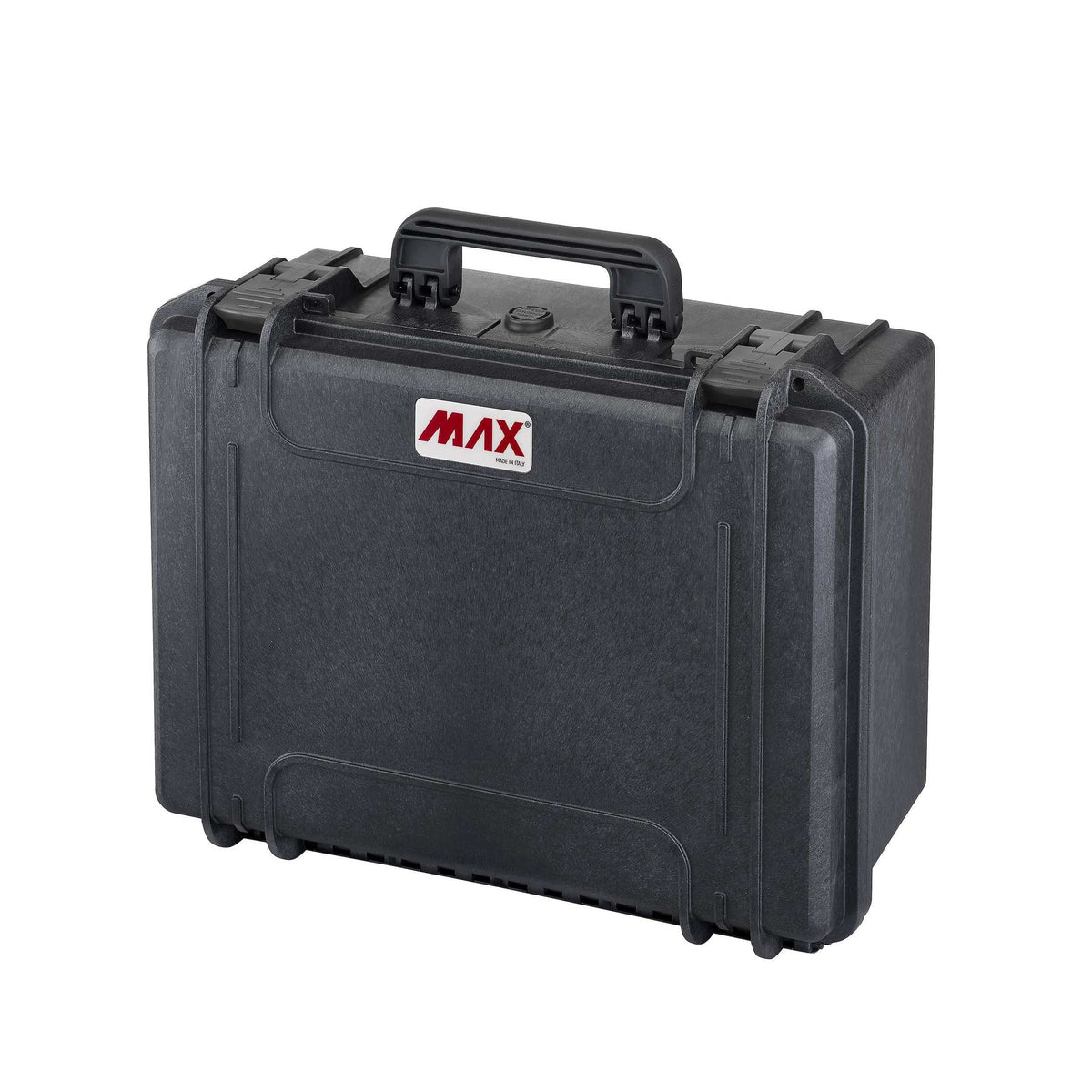 Black Panaro MAX465H220 deep case closed, three quarter view, the shell used for the MAX465H220ZPU