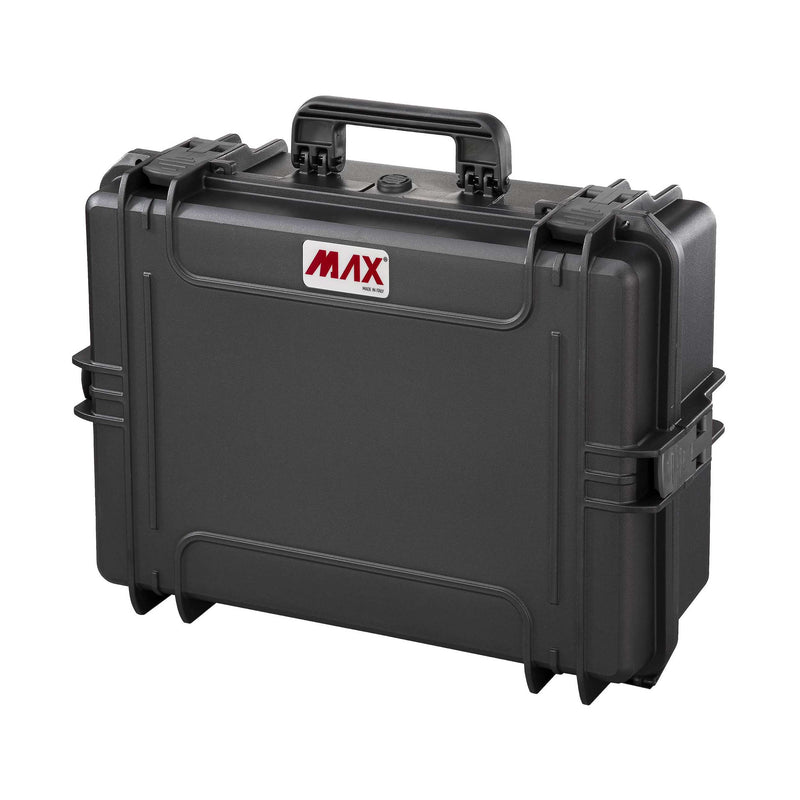 Black Panaro MAX505 closed, the shell supplied as the MAX505CAMORG, with MAX badge and two latches