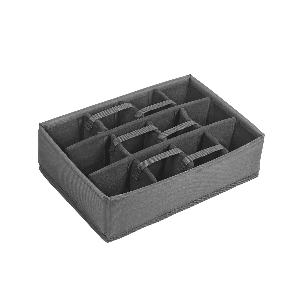 Panaro MAX505 padded divider insert removed from the case, showing its adjustable compartments