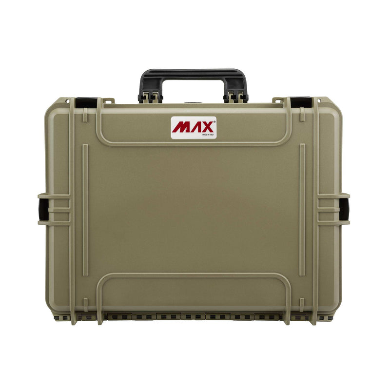 Closed Sahara Panaro MAX505 viewed from the front showing the MAX logo on the lid