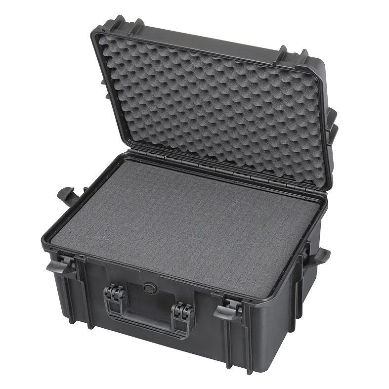Panaro MAX505H280S waterproof case in black with Cubed Foam, closed front view showing latches and moulded shell