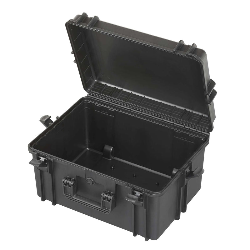 Panaro MAX505H280 open and empty, showing the deep base and shallow lid