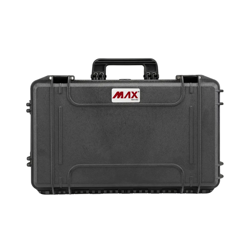 Panaro MAX520S waterproof case in black with Cubed Foam, open or detail view of the interior configuration