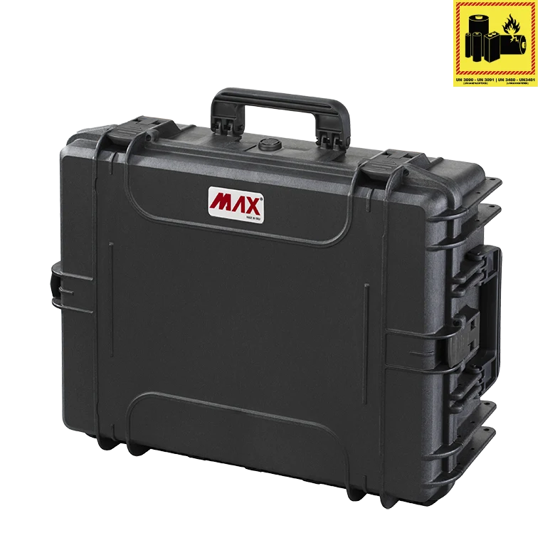 Panaro MAX540H190S waterproof case in black with Cubed Foam, open or detail view of the interior configuration