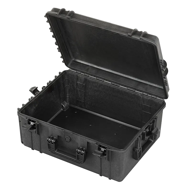 Panaro MAX540H245HDS waterproof case in black with High Density Cubed Foam, open or detail view of the interior configuration