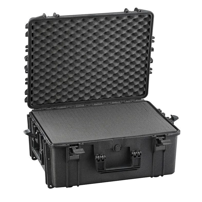 Panaro MAX540H245S waterproof case in black with Cubed Foam, closed front view showing latches and moulded shell
