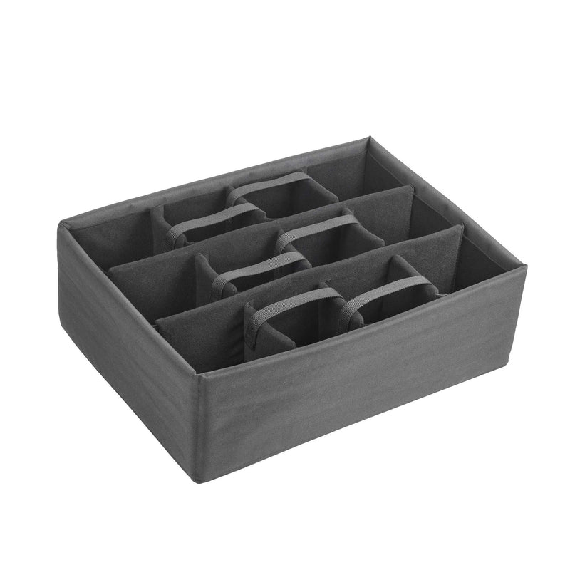 MAX540H245 padded divider insert out of the case, grey walls with removable dividers