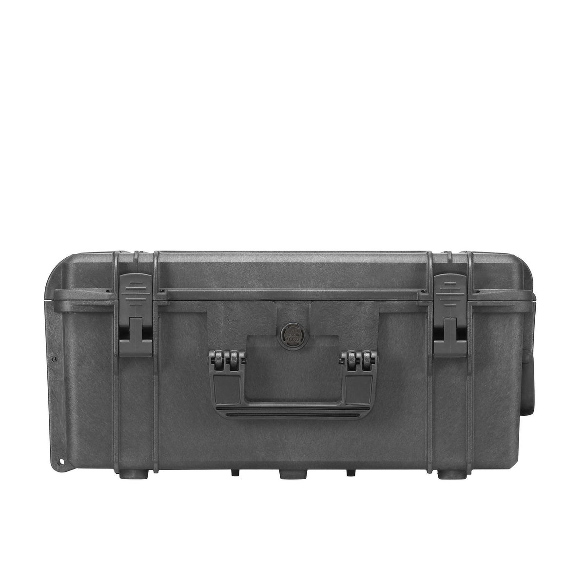 Panaro MAX540H245CAMORG lying flat, latch side view of the deeper MAX540H245 with carry handle, two latches and pressure valve