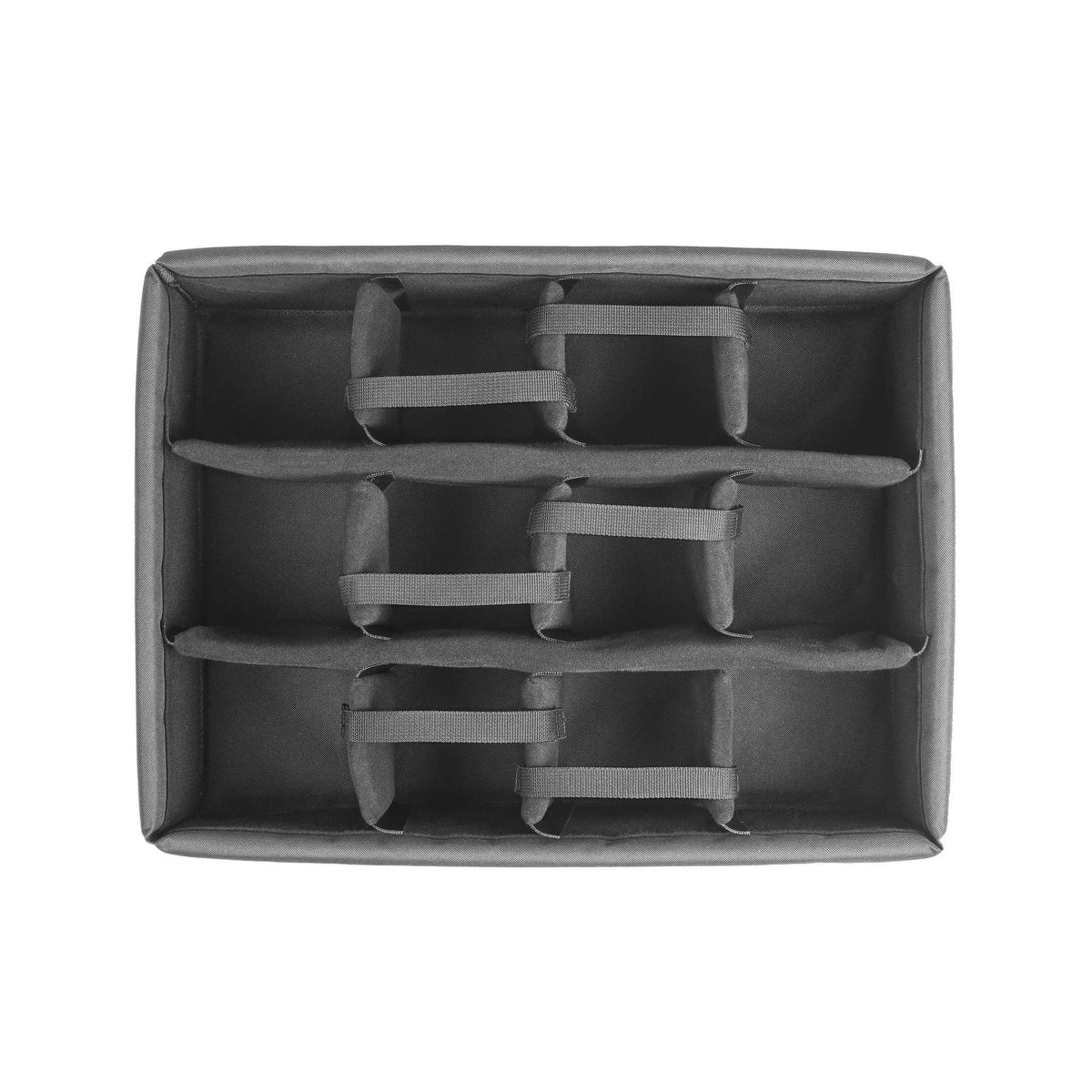 Top view of the MAX540H245 padded divider insert showing its grey compartment layout