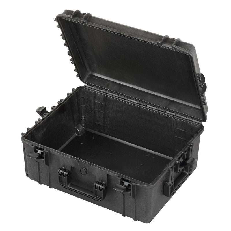 Panaro MAX540H245 open and empty, plain black interior of the deep MAX540H245 base and lid