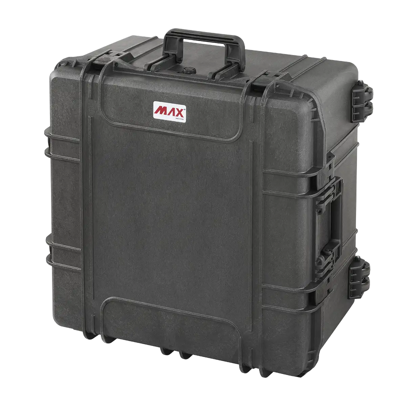 Panaro MAX615STR waterproof case in black with Cubed Foam and Trolley, open or detail view of the interior configuration