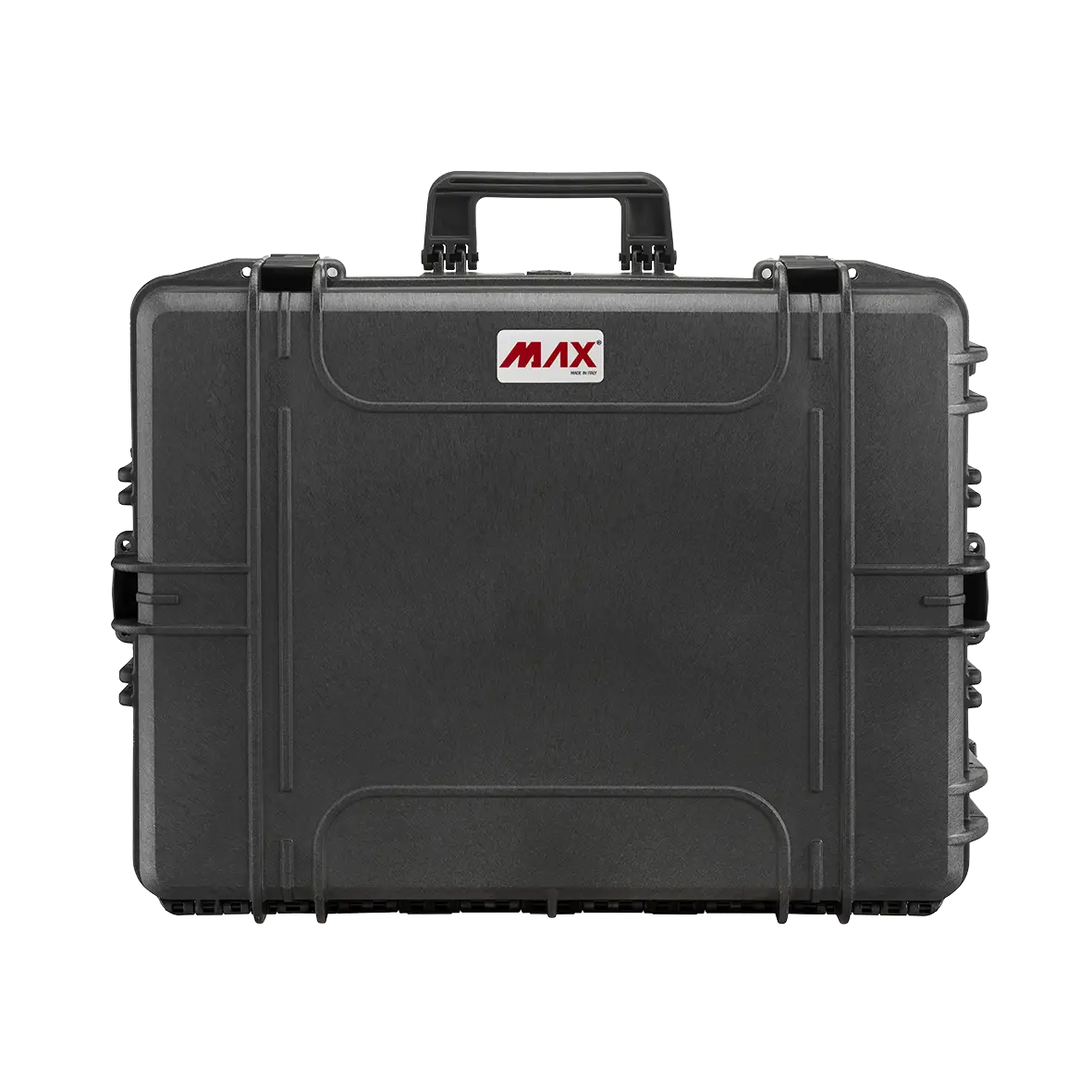 Panaro MAX620H340HDS waterproof case in black with High Density Cubed Foam, closed front view showing latches and moulded shell
