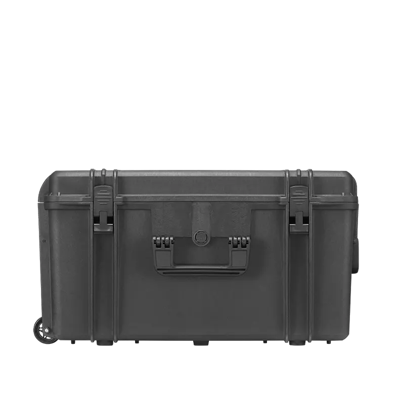 Panaro MAX620H340STR waterproof case in black with Cubed Foam and Trolley, open or detail view of the interior configuration