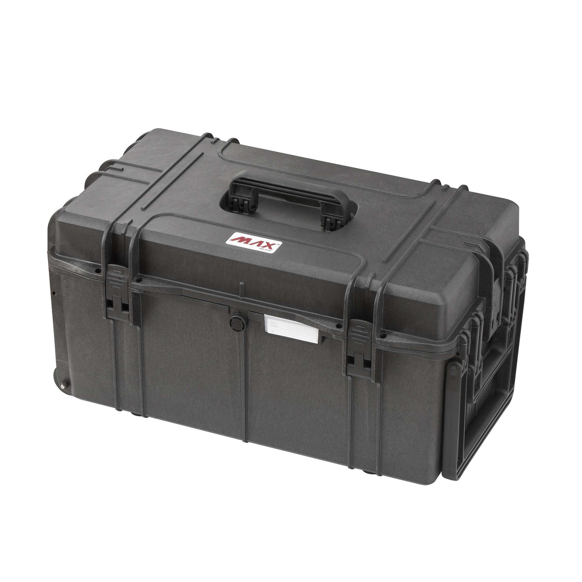 Closed Panaro MAX630 case at an angle showing the top carry handle, side latches and MAX logo
