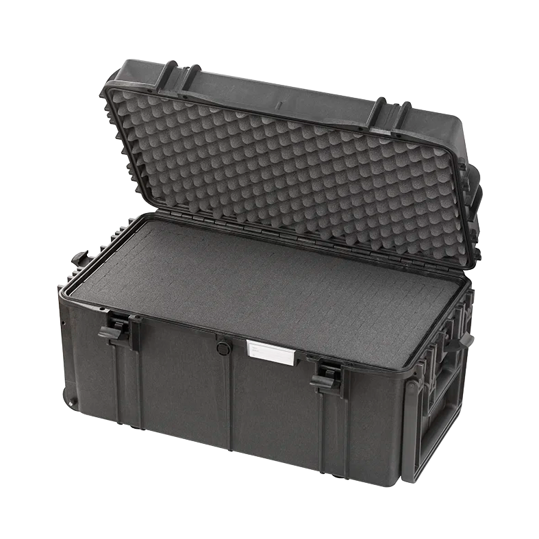 Panaro MAX630S waterproof case in black with Cubed Foam, closed front view showing latches and moulded shell