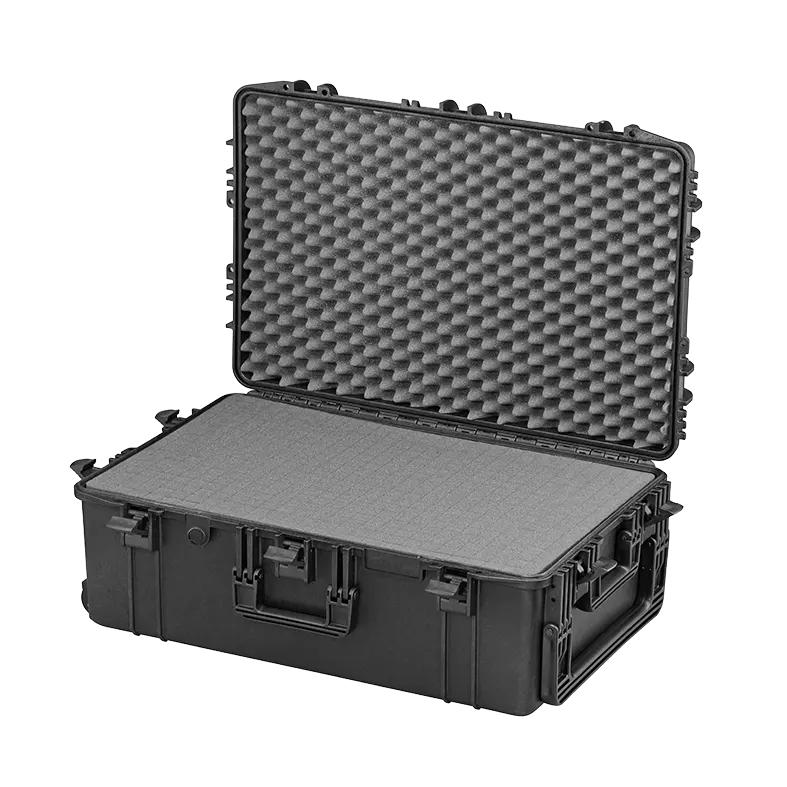 Panaro MAX750H280S waterproof case in black with Cubed Foam, closed front view showing latches and moulded shell