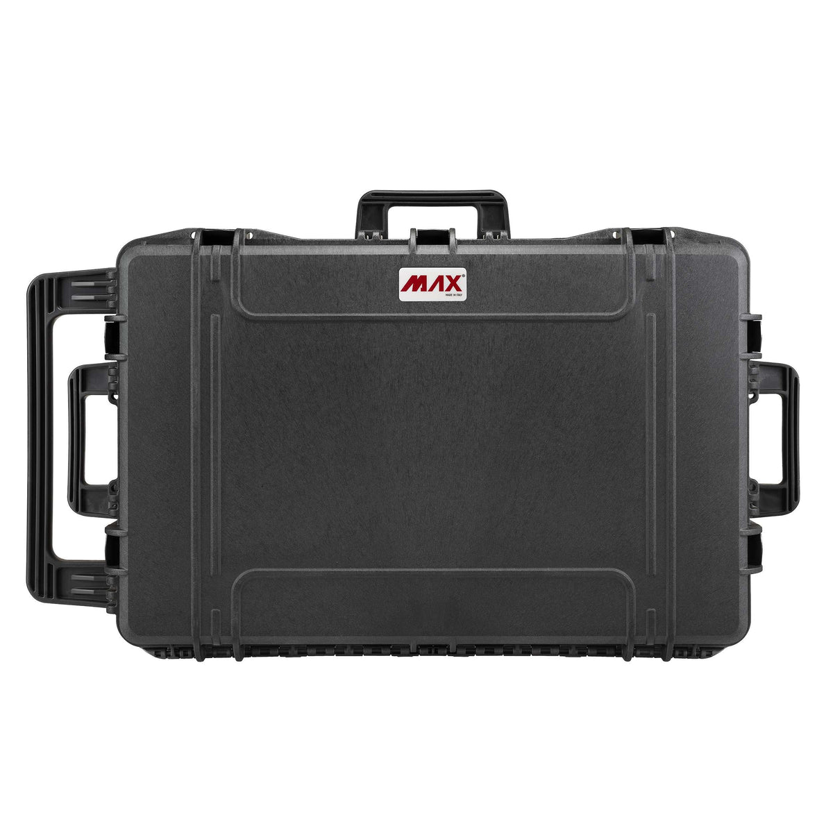 Panaro MAX750H280 front view showing the top carry handle and the side and end handles folded out