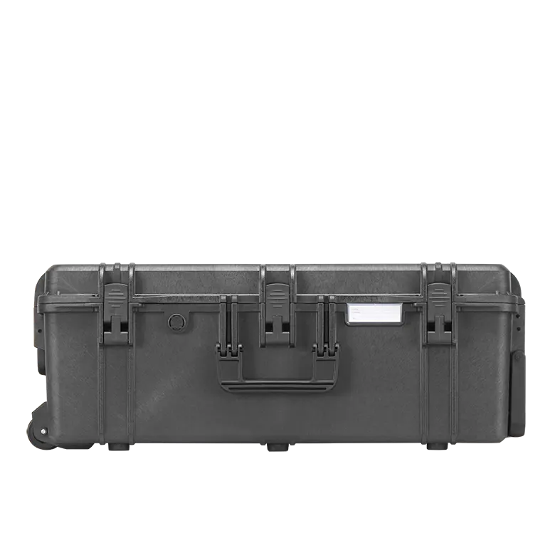 Panaro MAX750H280 waterproof case in black, open or detail view of the interior configuration