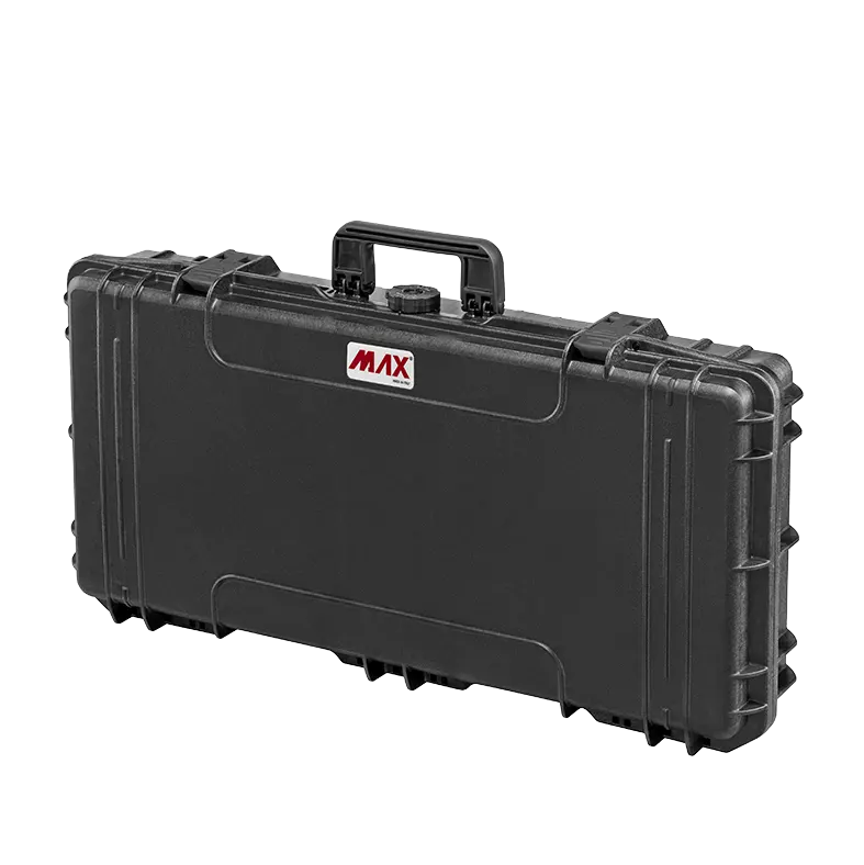 Panaro MAX800SAD waterproof case in black with Layered High Density Foam, open or detail view of the interior configuration