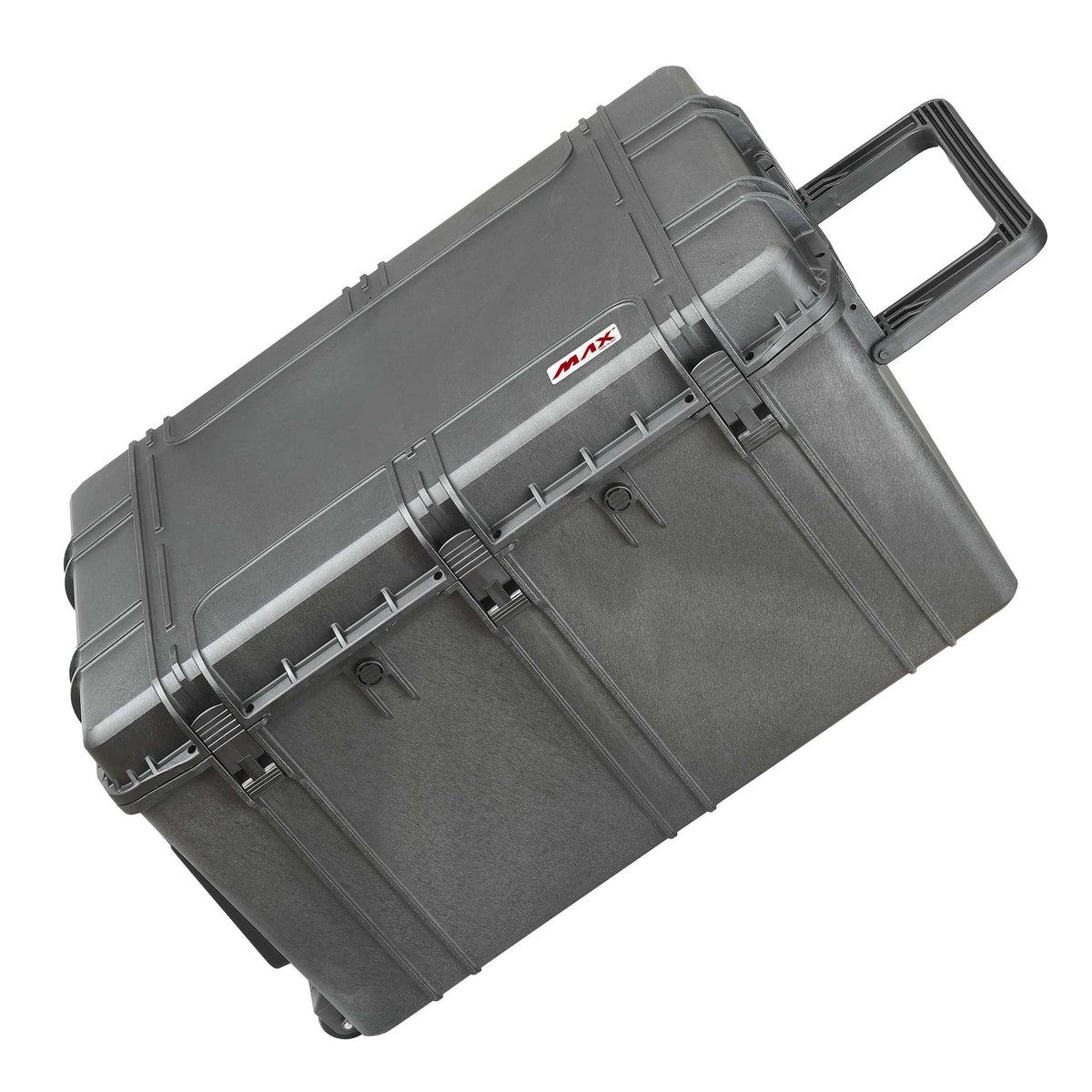 Panaro MAX820 tilted for rolling with the fold down handle extended