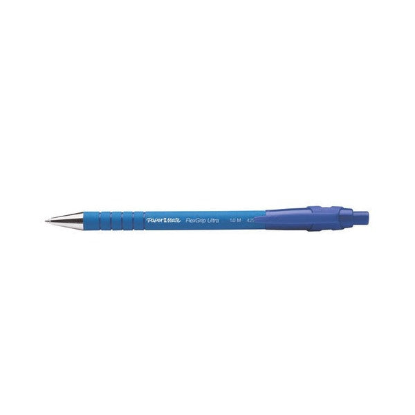 Papermate Flexgrip Ultra Retractable Ballpoint Pen Medium 1.0mm Blue Box of 12