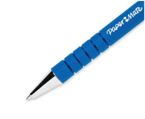 Papermate Flexgrip Ultra Retractable Ballpoint Pen Fine 0.8mm Blue Box of 12