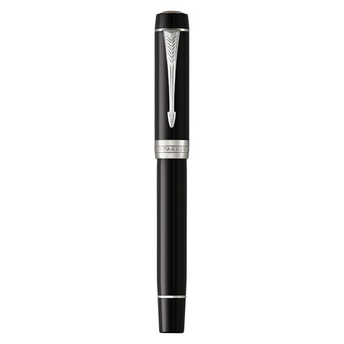 Parker Duofold Classic Fountain Pen Black Palladium Trim Medium Nib - image 2