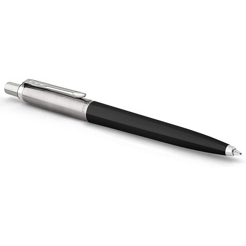 Black Jotter Original gel pen lying at an angle with the steel cap on the left
