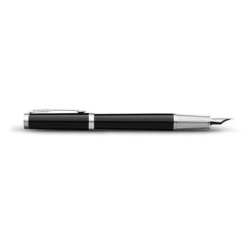 Parker Ingenuity Fountain Pen Black Lacquer and Chrome Trim Fine Nib