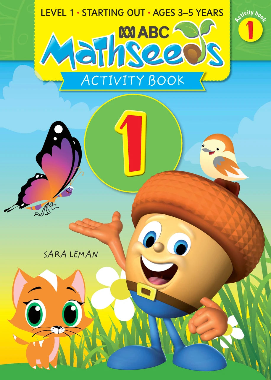 Main publisher image of ABC Mathseeds Activity Book 1, the Level 1 Starting Out maths workbook for children aged 3-5 by Sara Leman