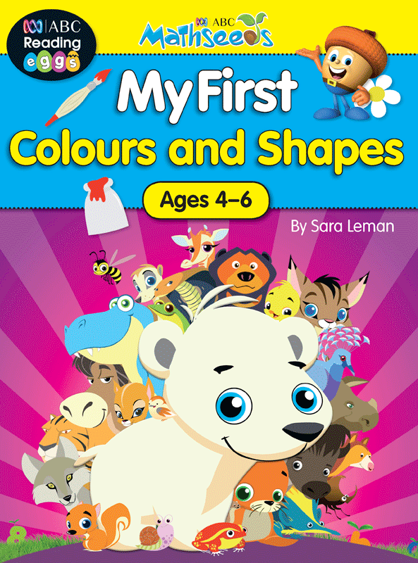 Front cover of ABC Mathseeds My First Colours and Shapes, an early maths workbook by Sara Leman in the My First series