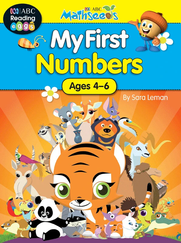 Front cover of ABC Mathseeds My First Numbers, an early maths workbook by Sara Leman in the My First series