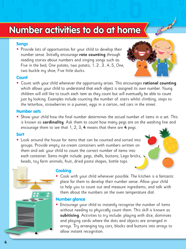 Sample page 4 from ABC Mathseeds My First Numbers showing an early maths activity for young learners