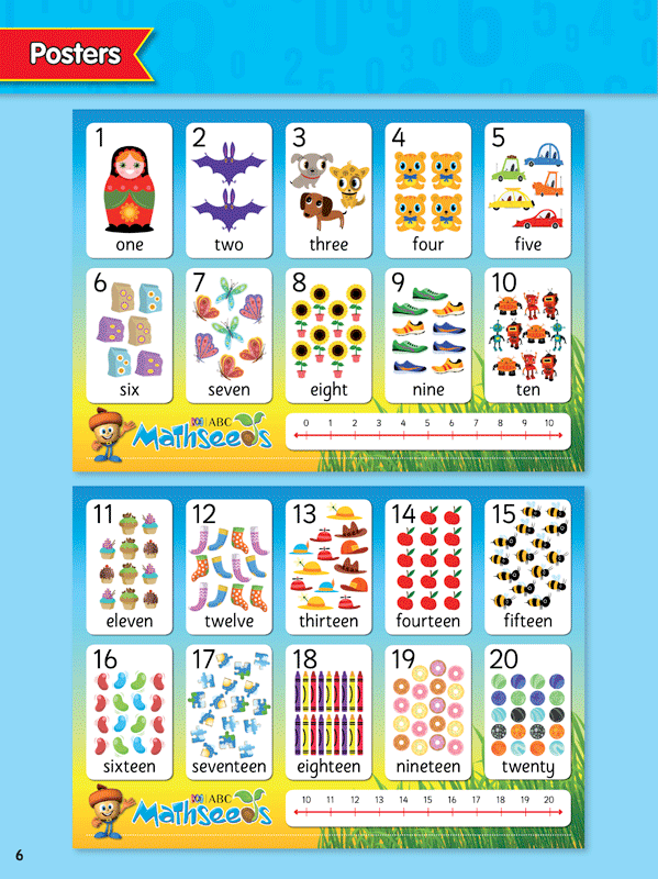 Sample page 6 from ABC Mathseeds My First Numbers showing an early maths activity for young learners