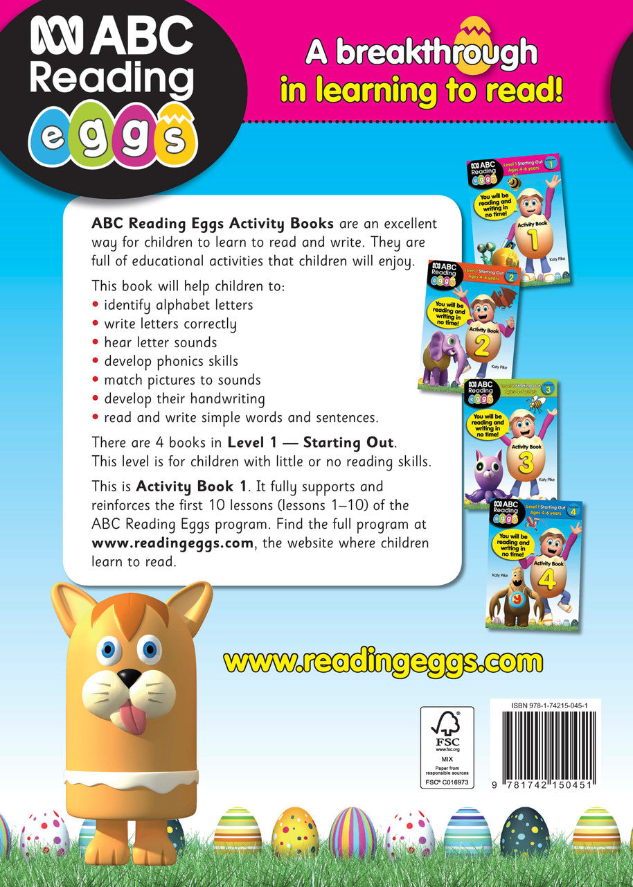 Additional sample page from ABC Reading Eggs Starting Out Activity Book 1 as shown in the publisher gallery
