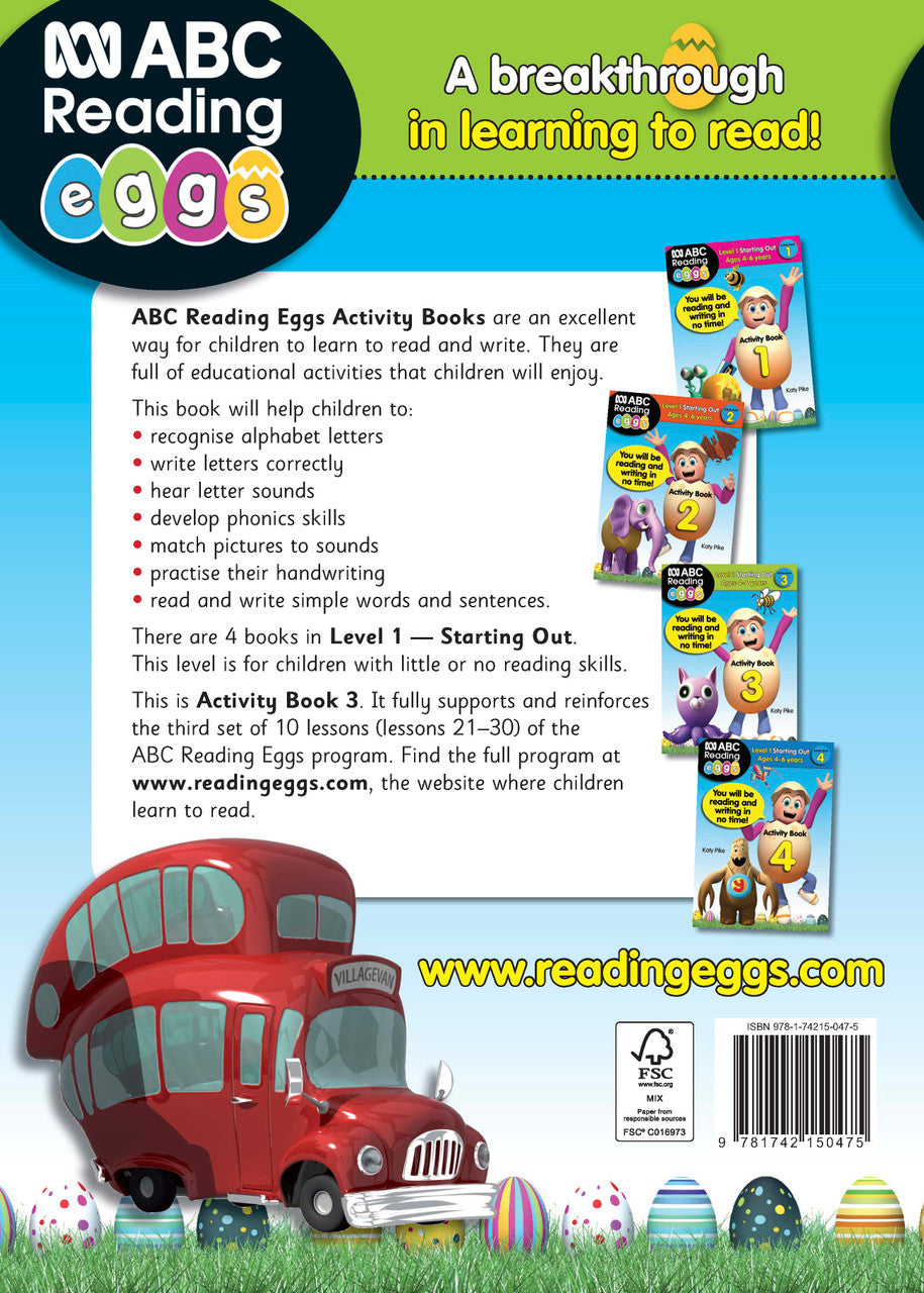 Additional sample page from ABC Reading Eggs Starting Out Activity Book 3 as shown in the publisher gallery