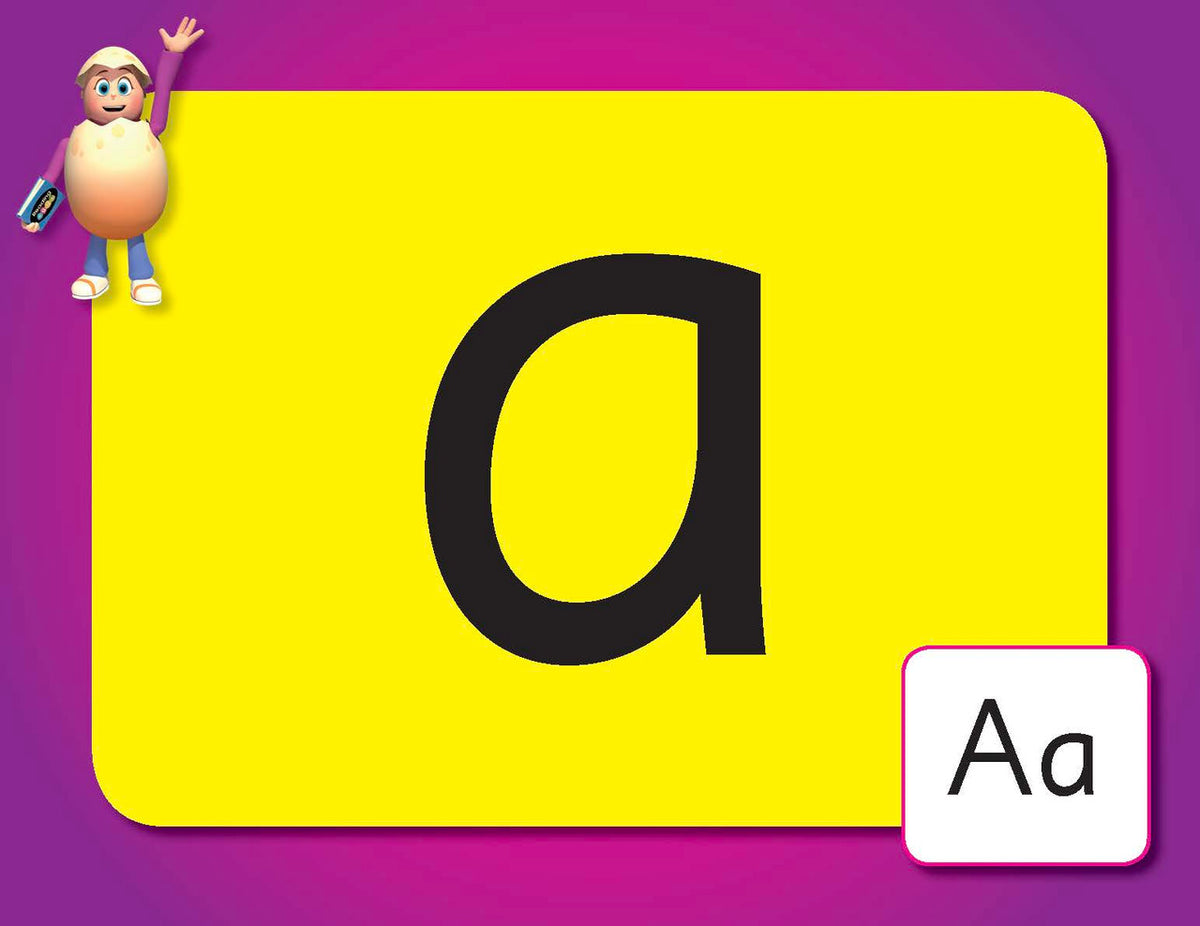 Sample letter flashcard from ABC Reading Eggs Starting Out Alphabet Flashcards showing a letter for shape and sound practice