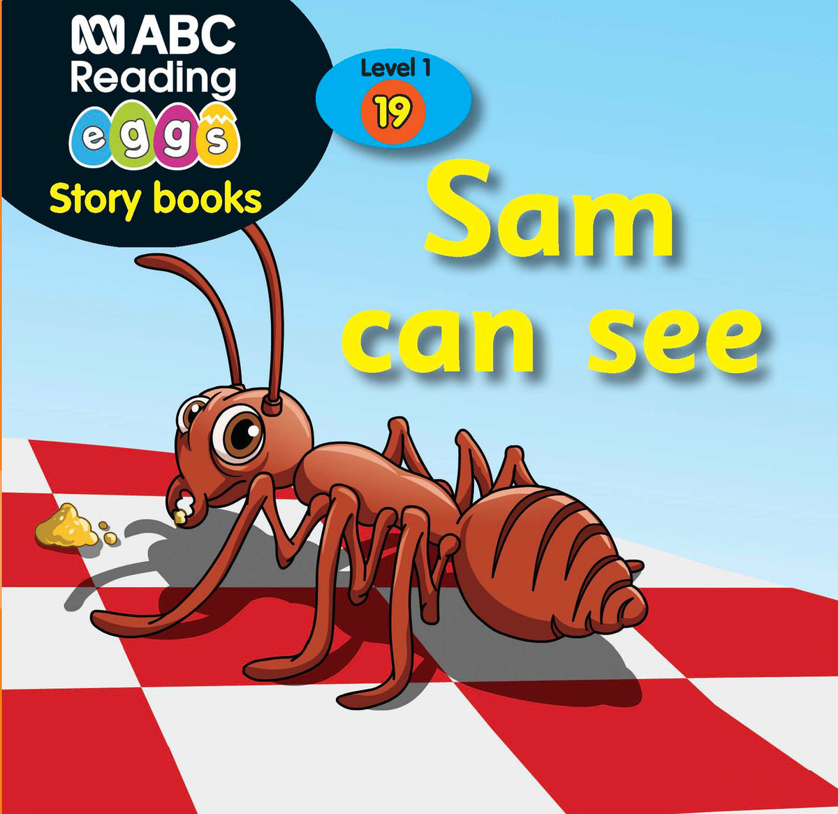 Cover of the reader Sam Can See, one of the 10 readers included in ABC Reading Eggs Starting Out Book Pack 2
