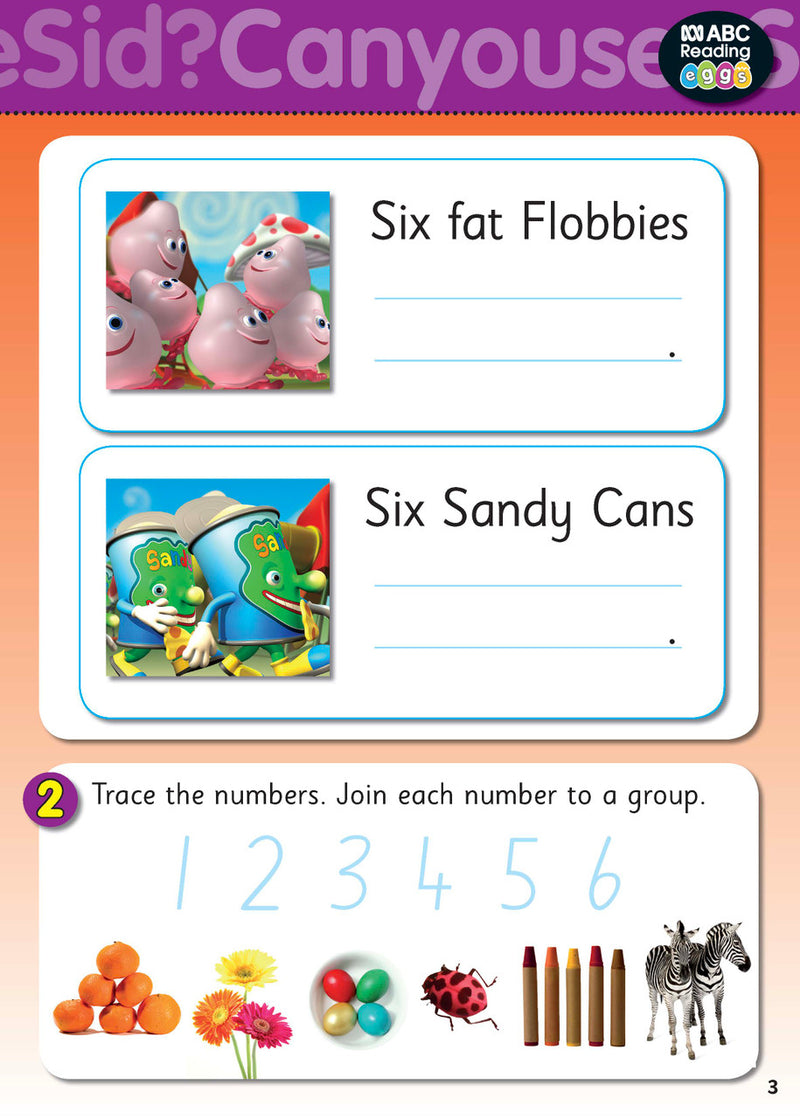 Sample interior page from Activity Book 6 with a reading and writing exercise and space for handwriting