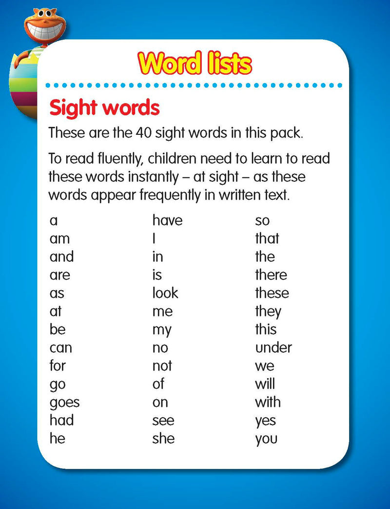 Game instruction card from the Beginning to Read Flashcards explaining how to play a reading game