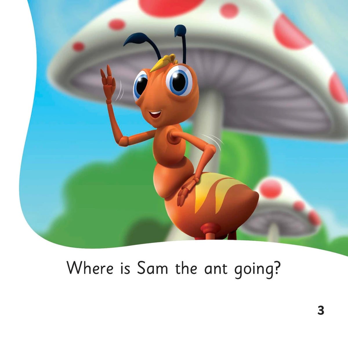 Inside spread from the reader The Slide showing simple text beside a bright illustration