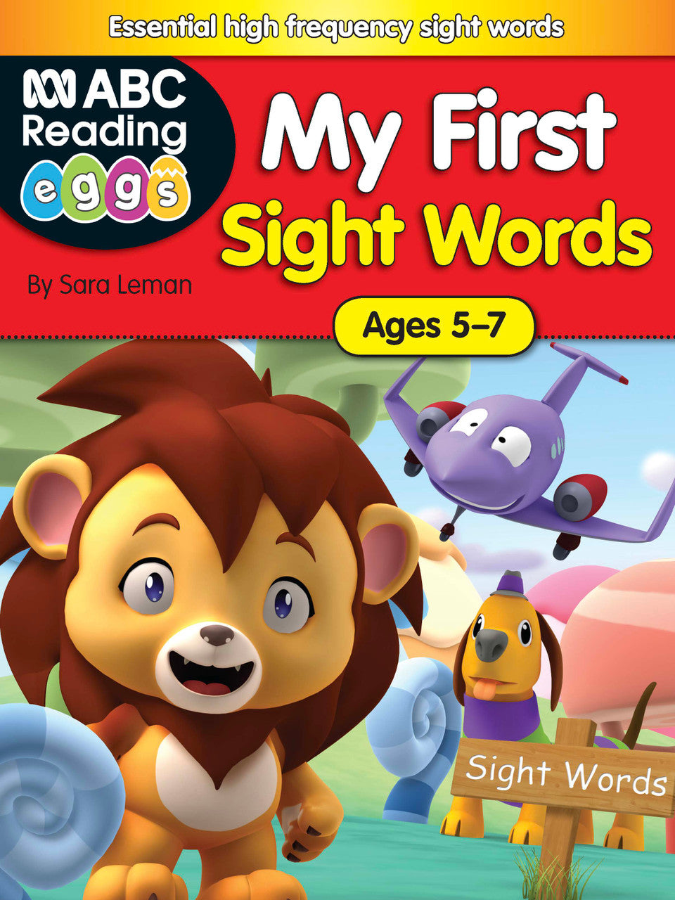 Front cover of the ABC Reading Eggs My First Sight Words workbook by Katy Pike, part of the Reading Eggs My First series for ages 5-7