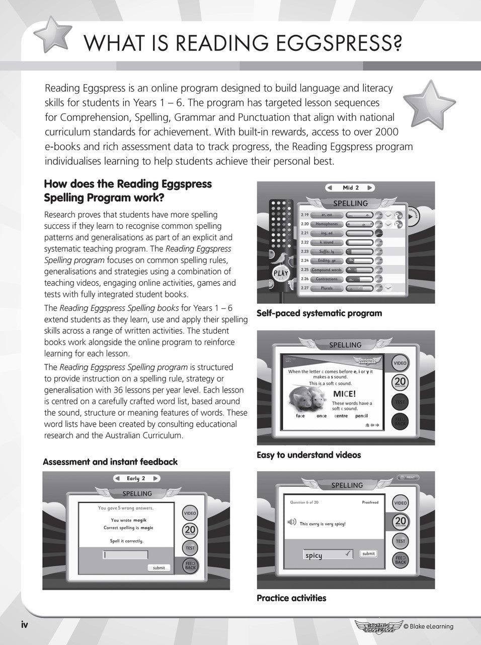 Sample interior page from the ABC Reading Eggspress Spelling Workbook Year 2, showing written spelling activities